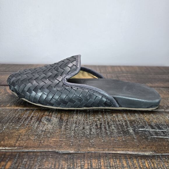 Olukai Mi'i Womens Size 6.5 Woven Leather Mules Sandals Flats Beach Black - Picture 7 of 11